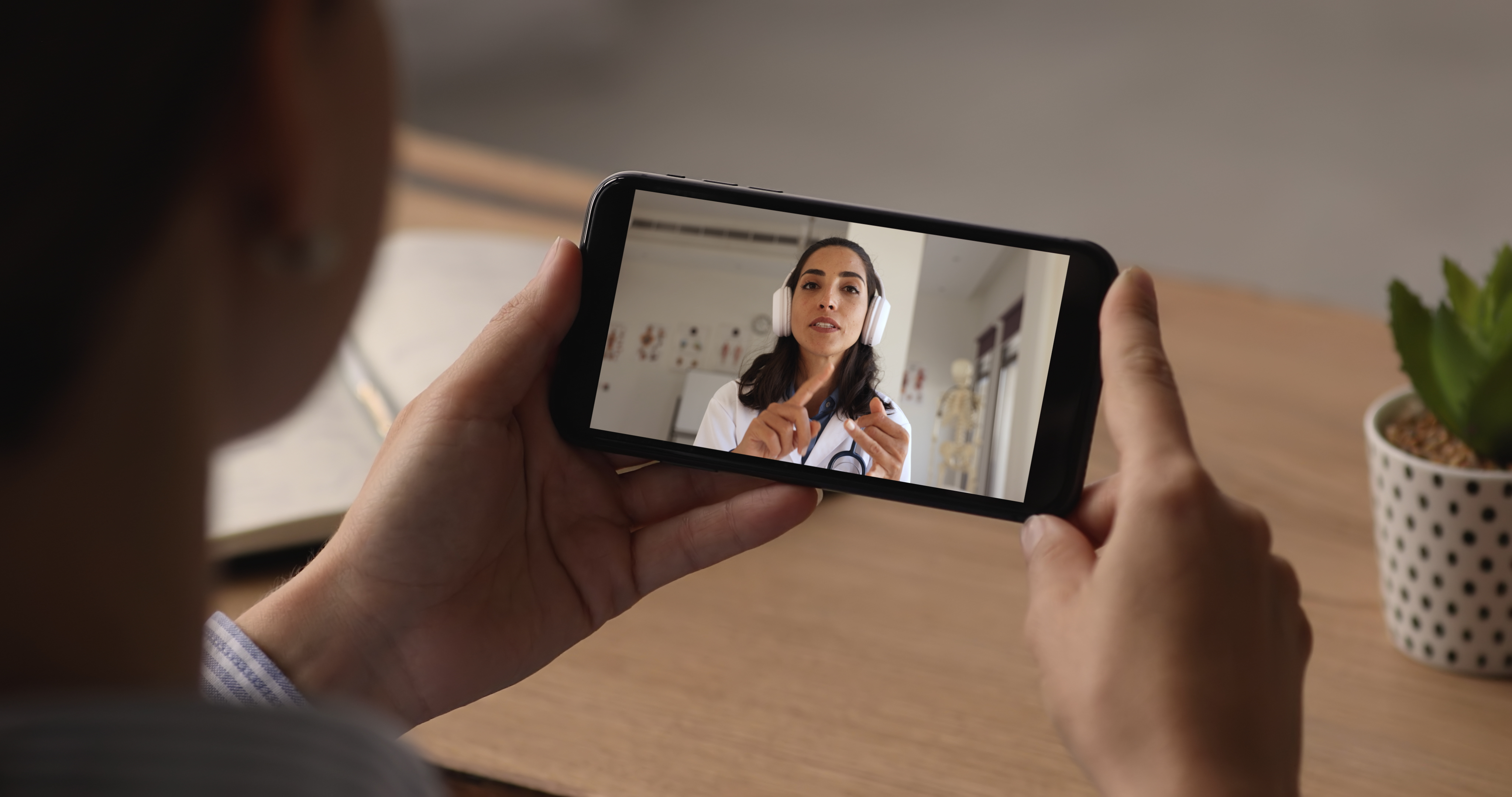Telehealth physical therapy session